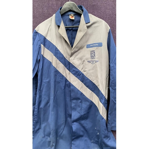 166 - Rolle-Royce Bentley Vintage 1990's Crewe Factory Foreman Specialists Work Coat Size S (A/F - Right E... 