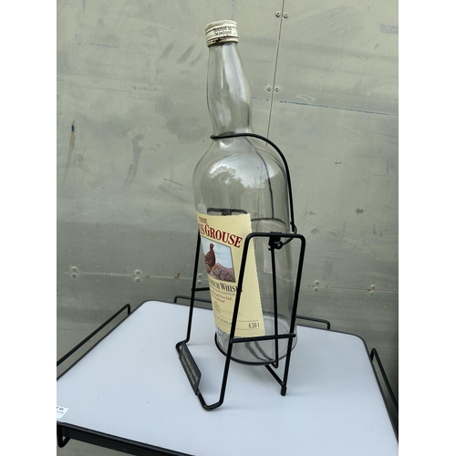 62 - Famous Grouse 4.5L Empty Bottle on Swivel Stand