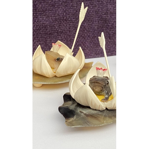 66 - x4 Handmade Frogs-Incense Burners/Holders for Sticks