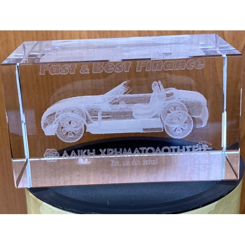 44 - Asfour Diamond Crystal PbO 30% Laiki Finance Collectable Car Model/ Paperweight