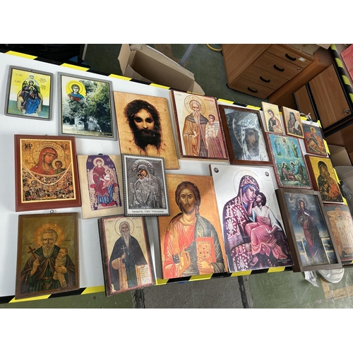 376 - Large Collection of Greek Religious Icons