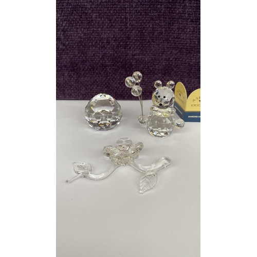 46 - x3 Asfour Diamond Crystal PbO 30% Ornaments