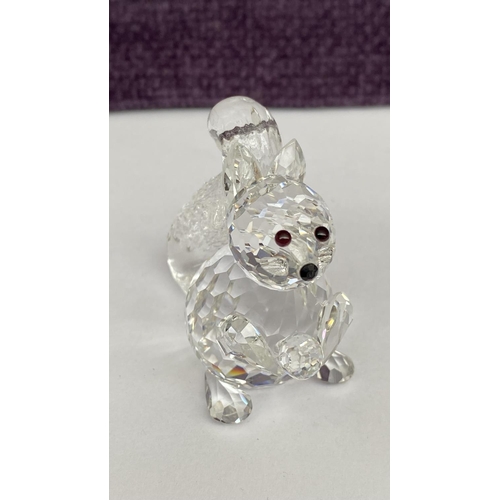 47 - x2 Asfour Diamond Crystal PbO 30% Owl and Squirrel Ornaments