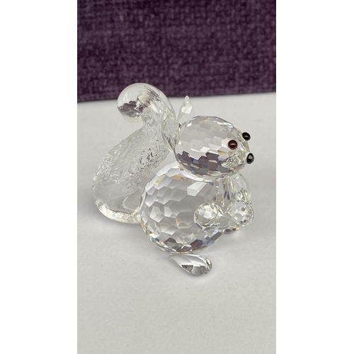 47 - x2 Asfour Diamond Crystal PbO 30% Owl and Squirrel Ornaments