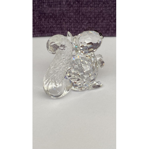 47 - x2 Asfour Diamond Crystal PbO 30% Owl and Squirrel Ornaments