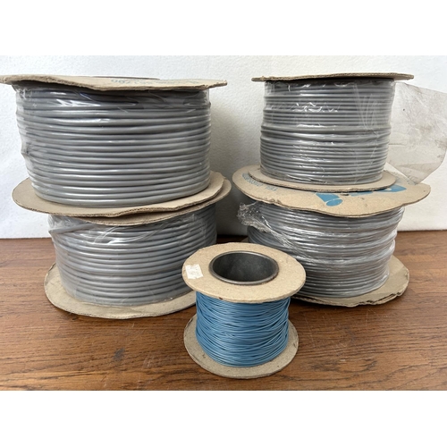 351 - x4 Rolls of Telephone Wires and Other (Unused)