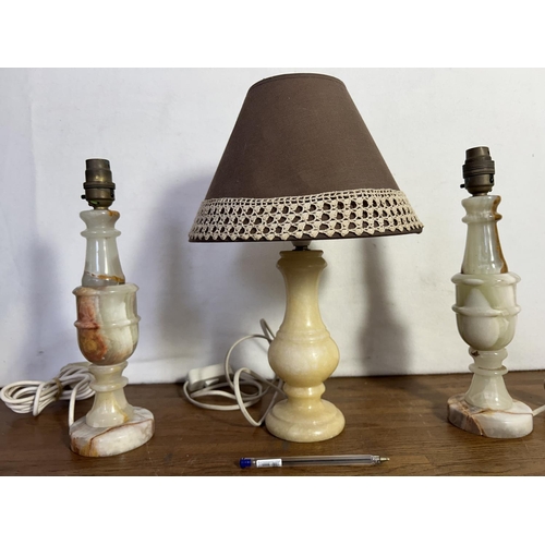 4 - x3 Onyx Electric Table Lamps