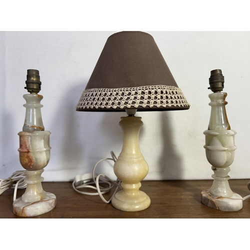 4 - x3 Onyx Electric Table Lamps