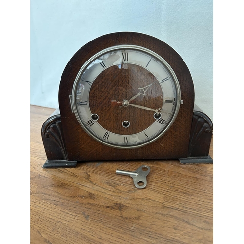 55 - Vintage 1930's 'Andrew' Mantle Clock with Key Made in Great Britain