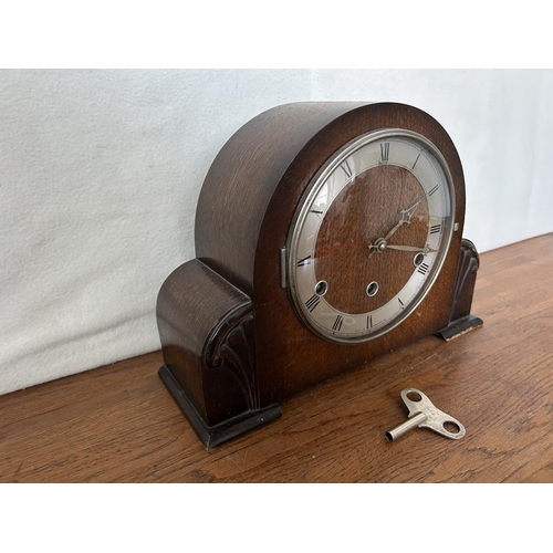 55 - Vintage 1930's 'Andrew' Mantle Clock with Key Made in Great Britain