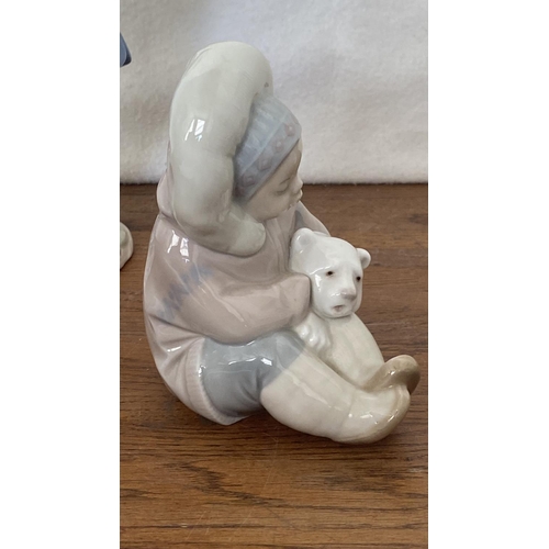 15 - x3 Lladro (x2) and Nao Porcelain Figurines (21cm Highest)