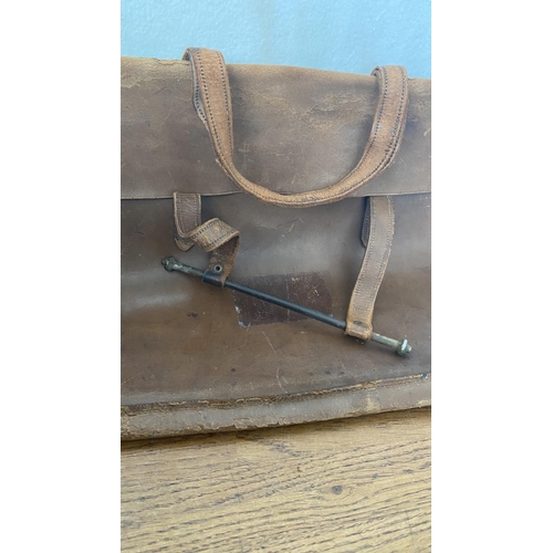 181 - x2 Vintage Leather Satchels