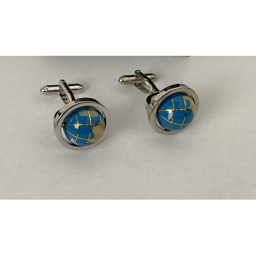 51 - Pair of Gutteridge Turquoise Globe Cufflinks (Unused)