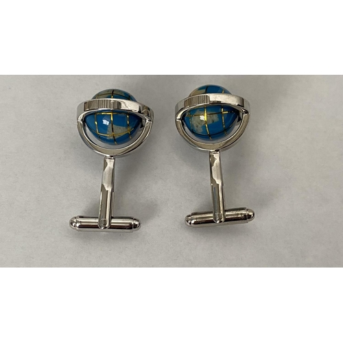 51 - Pair of Gutteridge Turquoise Globe Cufflinks (Unused)