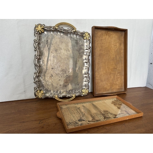 225 - x3 Vintage Serving Trays