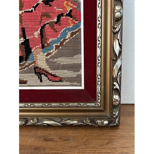 139 - Cross Stitch Tapestry Depicting Spanish Dancer in Ornate Frame (49 x 59cm)