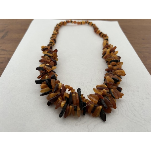 215 - Natural Multi-Color Baltic Amber Necklace