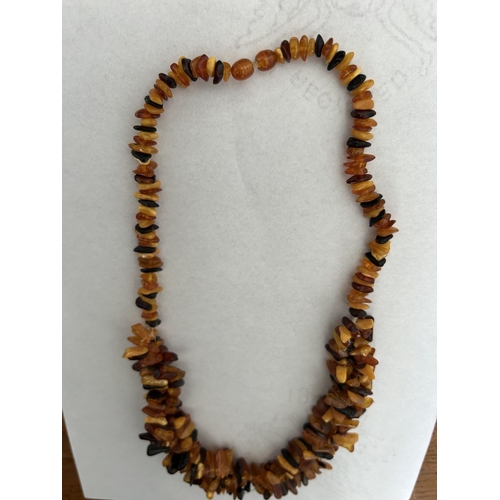 215 - Natural Multi-Color Baltic Amber Necklace