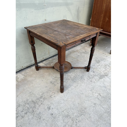 24 - Antique French Louis XVI Style Square Side Table