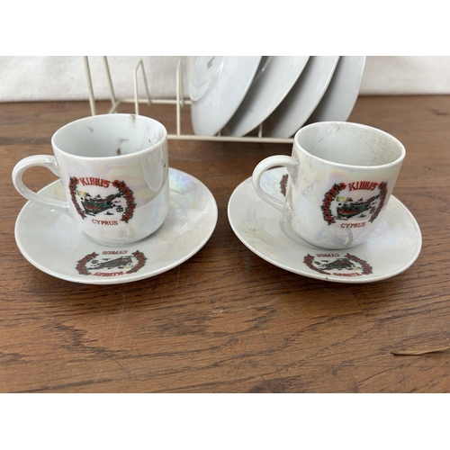 13 - Cyprus Coffee Cups with Stand