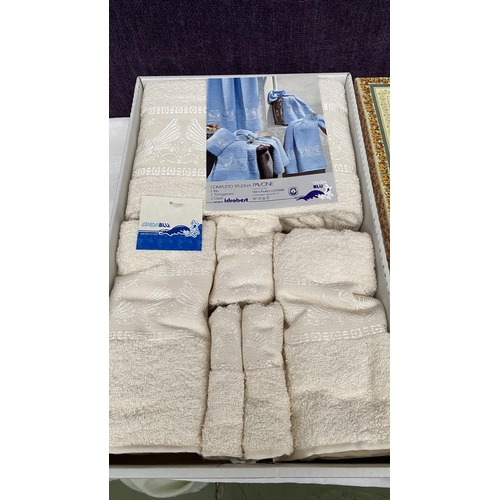 202 - Onda Blue x5 Piece 100% Cotton Towel Set Made in Italy