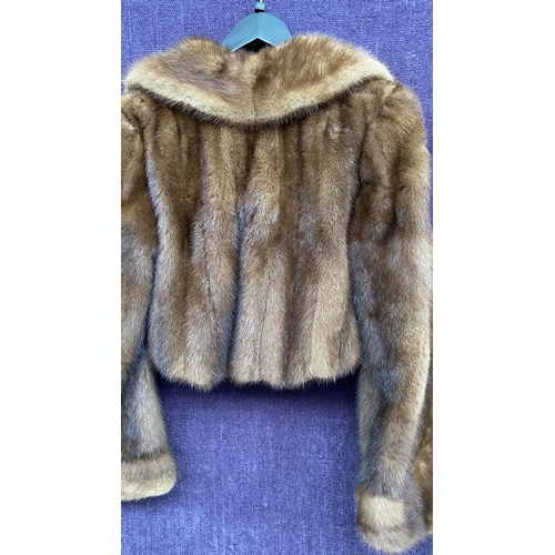 204 - Brown Vintage Short Mink Fur Bolero Cape/Stole Size S - Taken Back on 25/1/2025