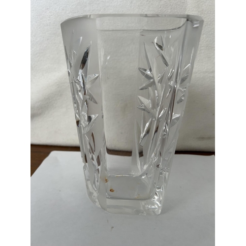 144 - Mid Century Textured Faceted Cut Crystal Collectible Vase (19cm H.) - Taken Back on 27/1/2025