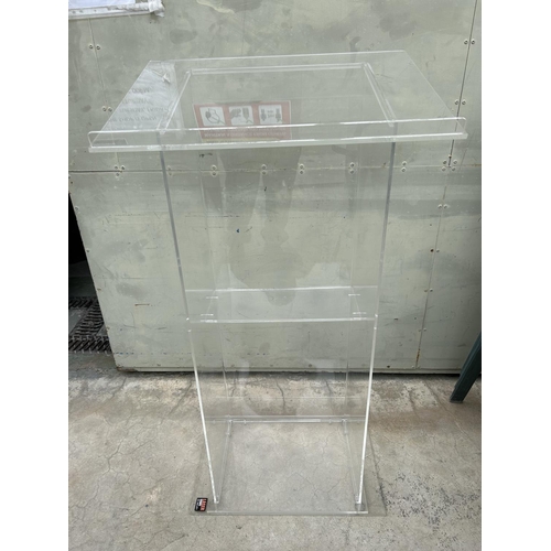 148 - Clear Acrylic Pulpit Stand/Books Display Stand