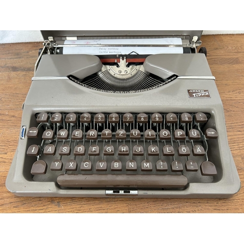 26 - Vintage 1960's Adler Metal Typewriter (Basic Test Working)