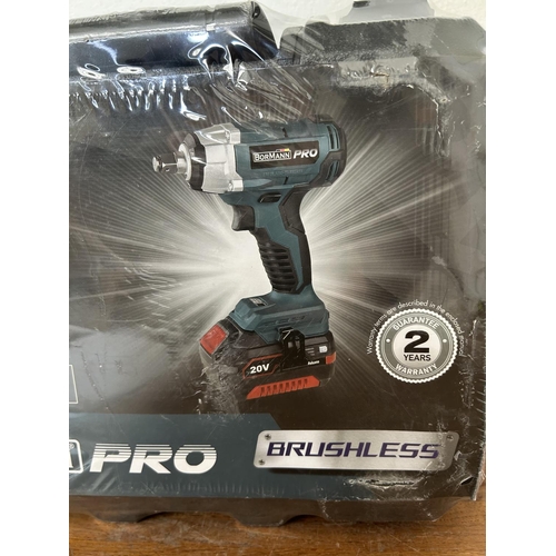 163 - Bormann Pro Cordless Brushless Impact Wrench Model BBP5120 with Carry Case (Unused in Box with Batte... 