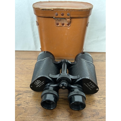 194 - Vintage German Binoculars with Leather Case