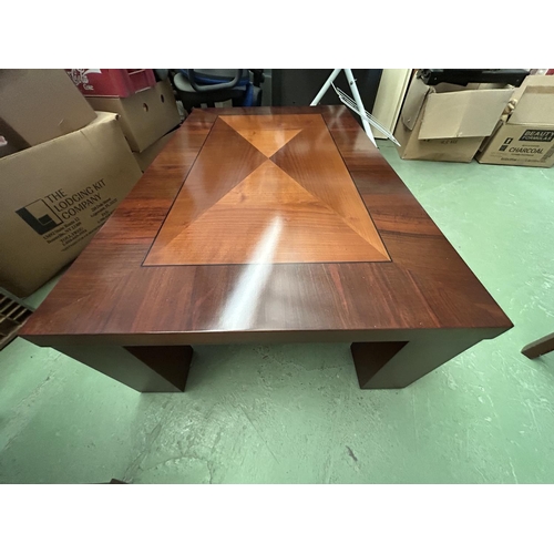 269 - Large Wooden Heavy Inlaid Marquetry Coffee Table (130 W. x 80 D. x 41cm H.)