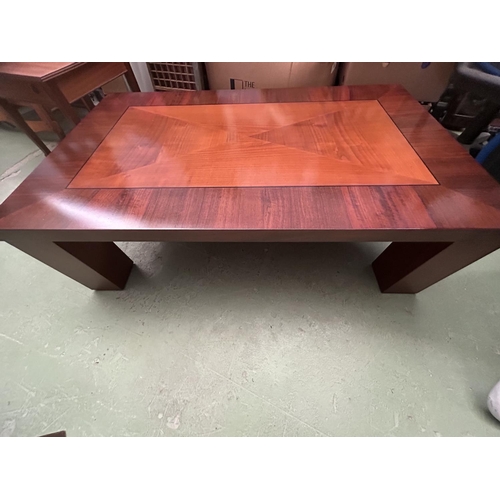 269 - Large Wooden Heavy Inlaid Marquetry Coffee Table (130 W. x 80 D. x 41cm H.)