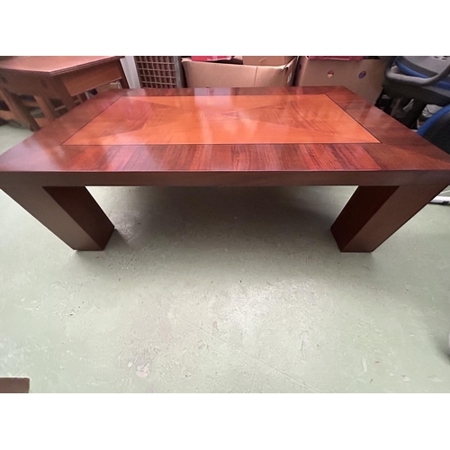 269 - Large Wooden Heavy Inlaid Marquetry Coffee Table (130 W. x 80 D. x 41cm H.)