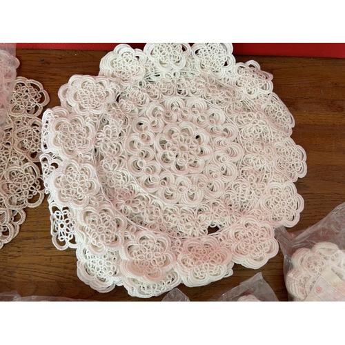 271 - Qty of Vintage Various Crochets Inluding Lace Placemats Cup Coasters Dressing Table Laces Doilys and... 