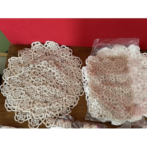 271 - Qty of Vintage Various Crochets Inluding Lace Placemats Cup Coasters Dressing Table Laces Doilys and... 