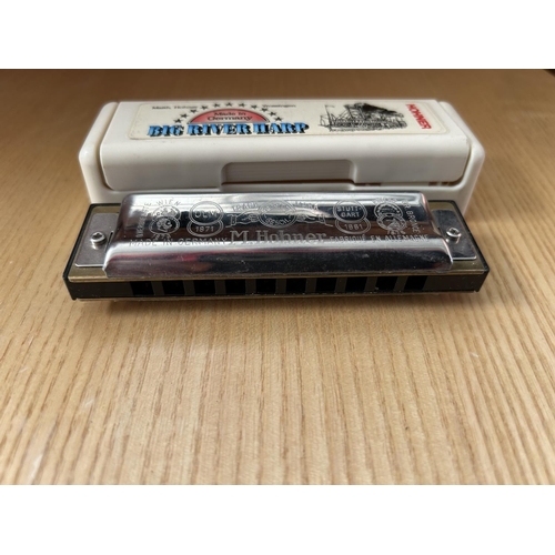 279 - Hohner Vintage Big River Harp Harmonica in Case