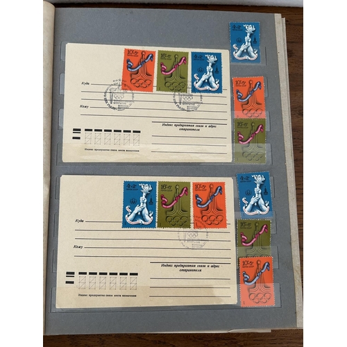 187A - Album of USSR Olympics Stamps Together with Ticket to Moscow Olympic Games 1980