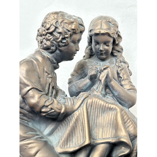 343 - Vintage 'First Love' Plaster Statue