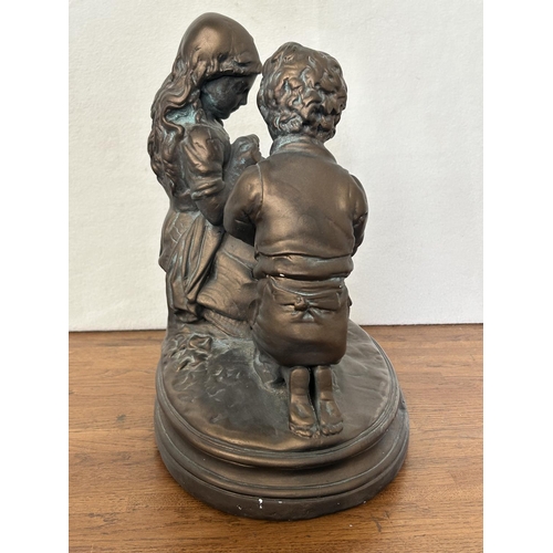 343 - Vintage 'First Love' Plaster Statue