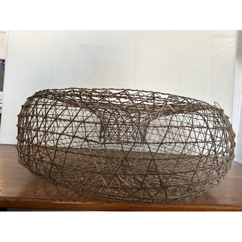 344 - Woven Wide Basket Fish Trap