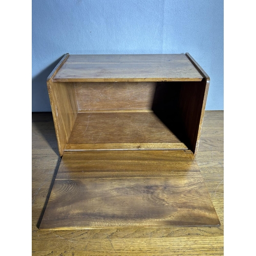 348 - Vintage Wooden Box with Inlaid Hinged Box