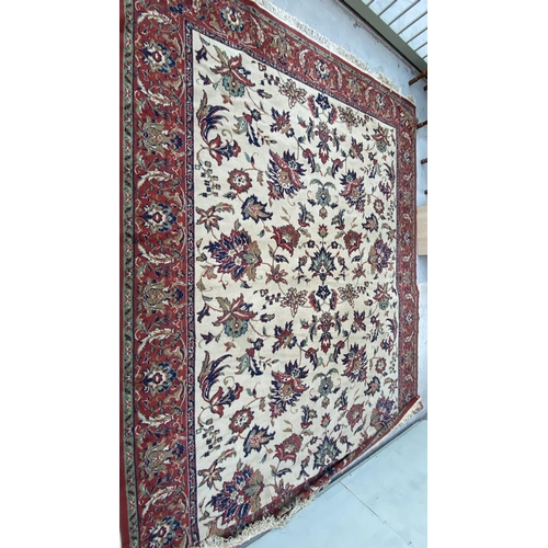 666 - Large Vintage Woollen Carpet (330 x 240cm)(A/F)