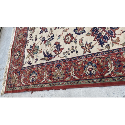 666 - Large Vintage Woollen Carpet (330 x 240cm)(A/F)