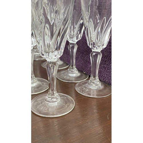 326 - Vintage Service of 24 Luminarc France Glasses from Flamenco Series (Set for Wine, Water, Champagne a... 