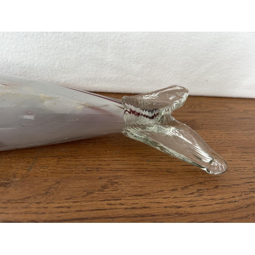 128 - Vintage 1970's Long Art Glass Fish Figure (57cm L.)