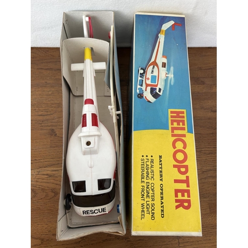 252 - Vintage 1970's Rescue Helicopter Model Toy (37cm L. - Unused)