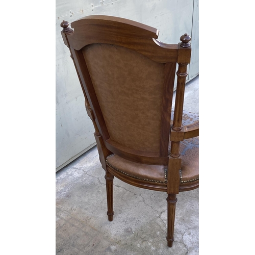 23 - Vintage Louis XVI Style Walnut Armchair (Needs Upholstery)