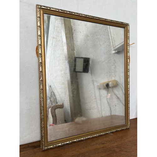 249 - Vintage Mirror with Gold Color Frame (A/F)