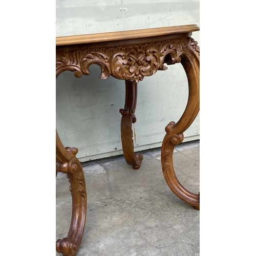 28 - Vintage Classic French Style Walnut Circular Center Table with Carvings (70cm diameter, 61cm H.)